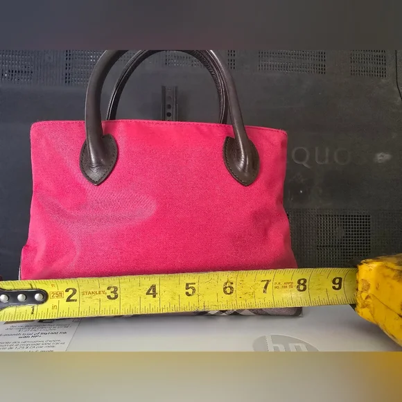 Burberrys Blue Label Hand Bag Nylon Pink Mini Tote - Japan Exclusive-Preowned - Picture 8 of 15